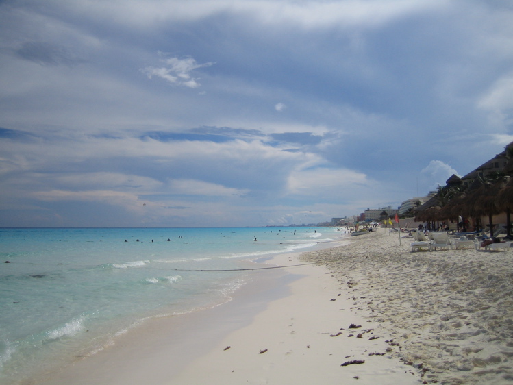 Ströndin í Cancun